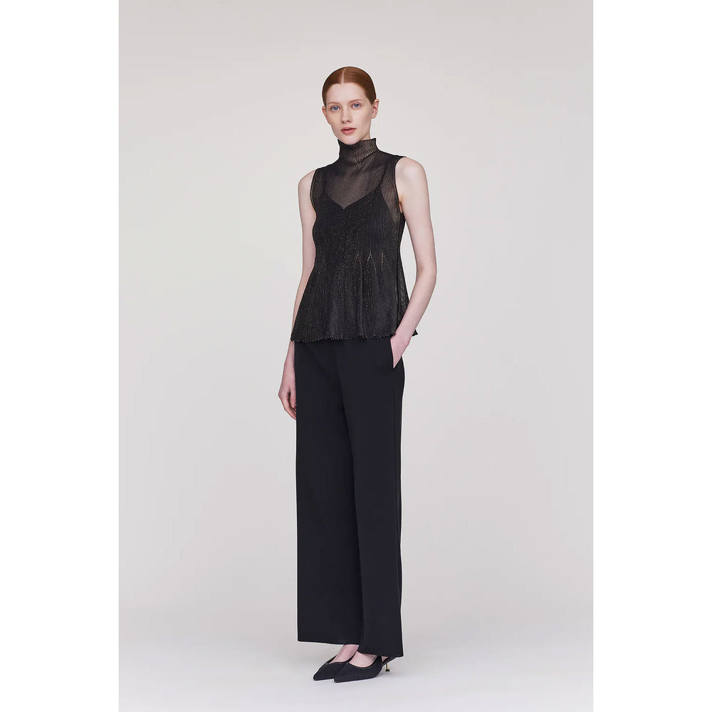
                  
                    HYPHA LUCENT GLITTER SLEEVELESS TOP-PEARL GOLD-
                  
                