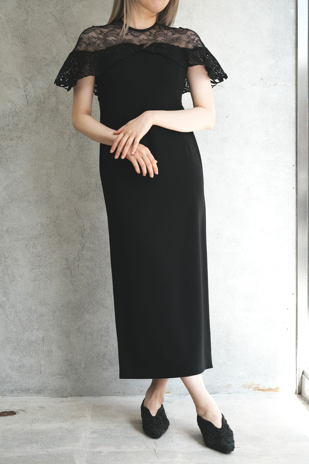 ワンピース mame kurogouchi Tulle Lace Classic Dress mame kurogouchi Tulle Lace Classic Dress