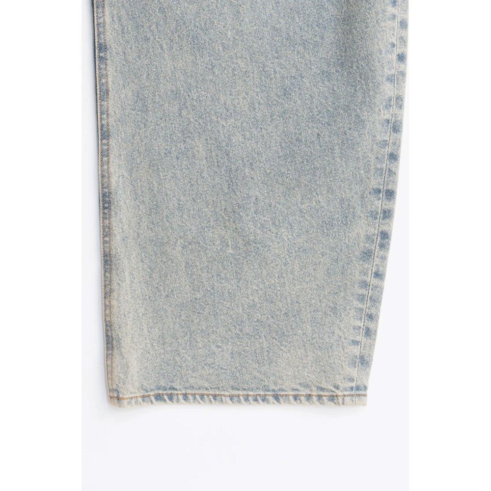 
                  
                    High-waisted Curved Denim-BLUE-
                  
                