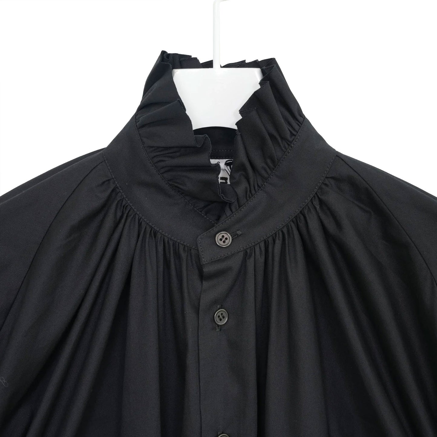 
                  
                    綿ブロード×アセテートサテンシャツワンピース-BLACK-
                  
                