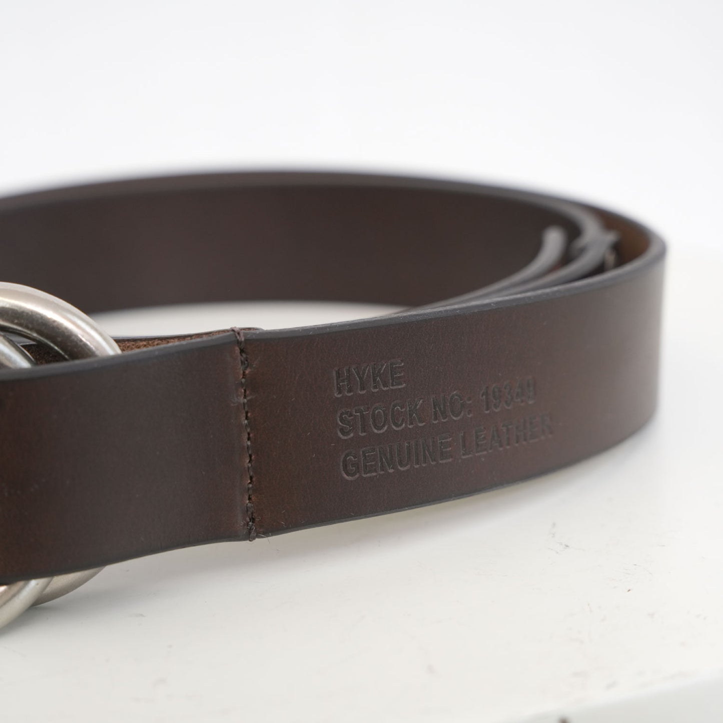 
                  
                    LEATHER RING BELT -BROWN-
                  
                