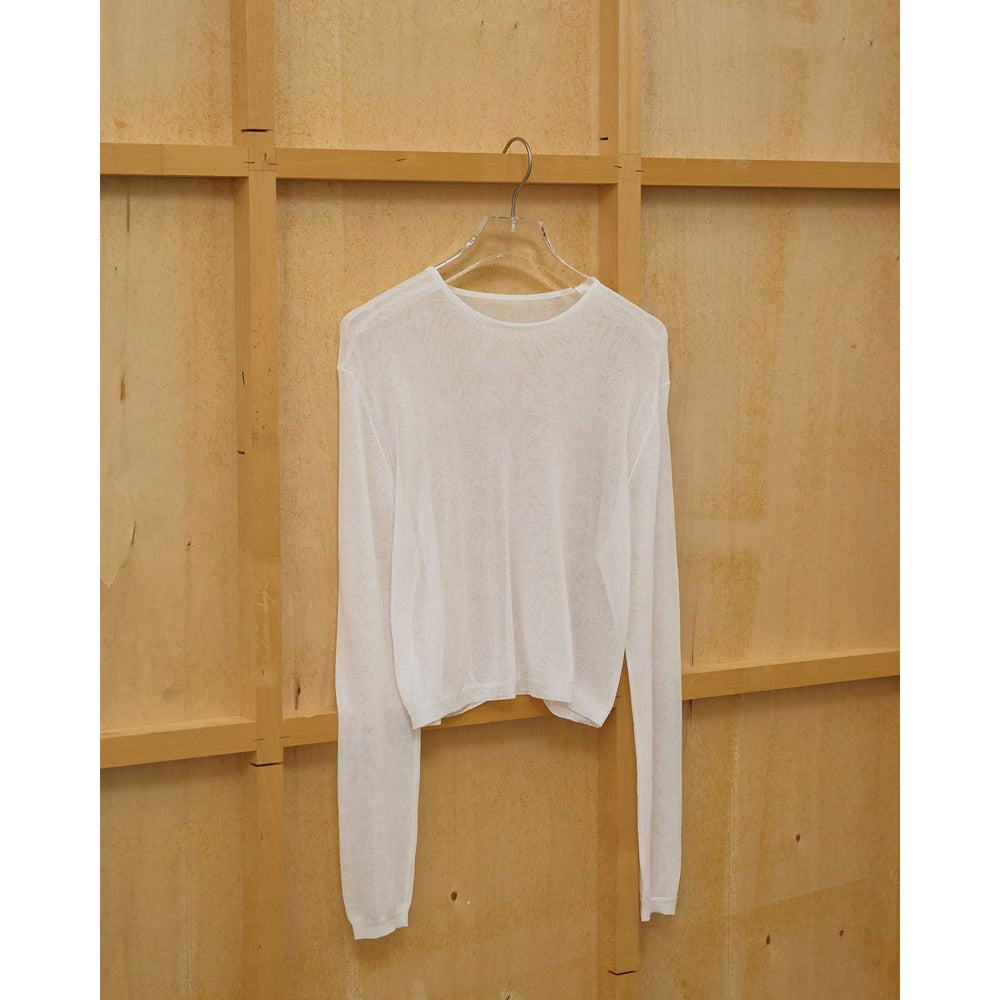 Compact Sheer Knit -WHITE- – OBLIGE