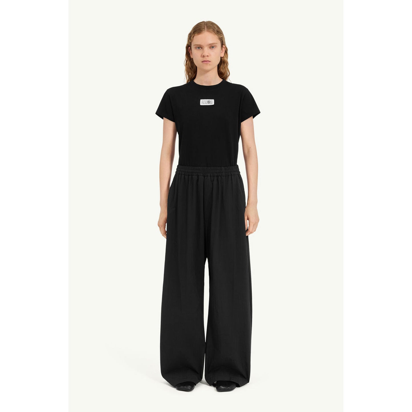 
                  
                    wide leg trousers-black-
                  
                