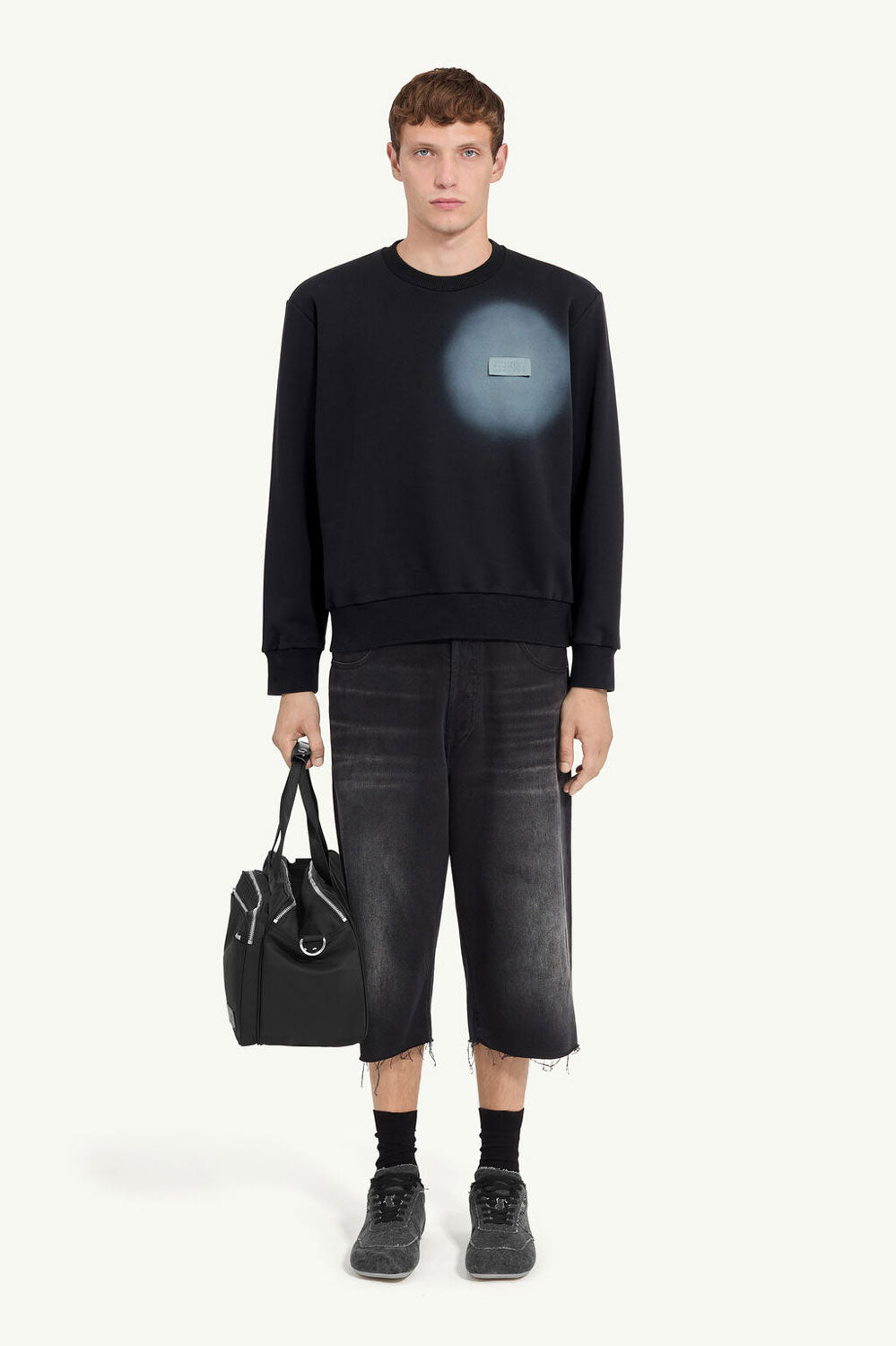 
                  
                    spray print sweatshirt-Black-
                  
                
