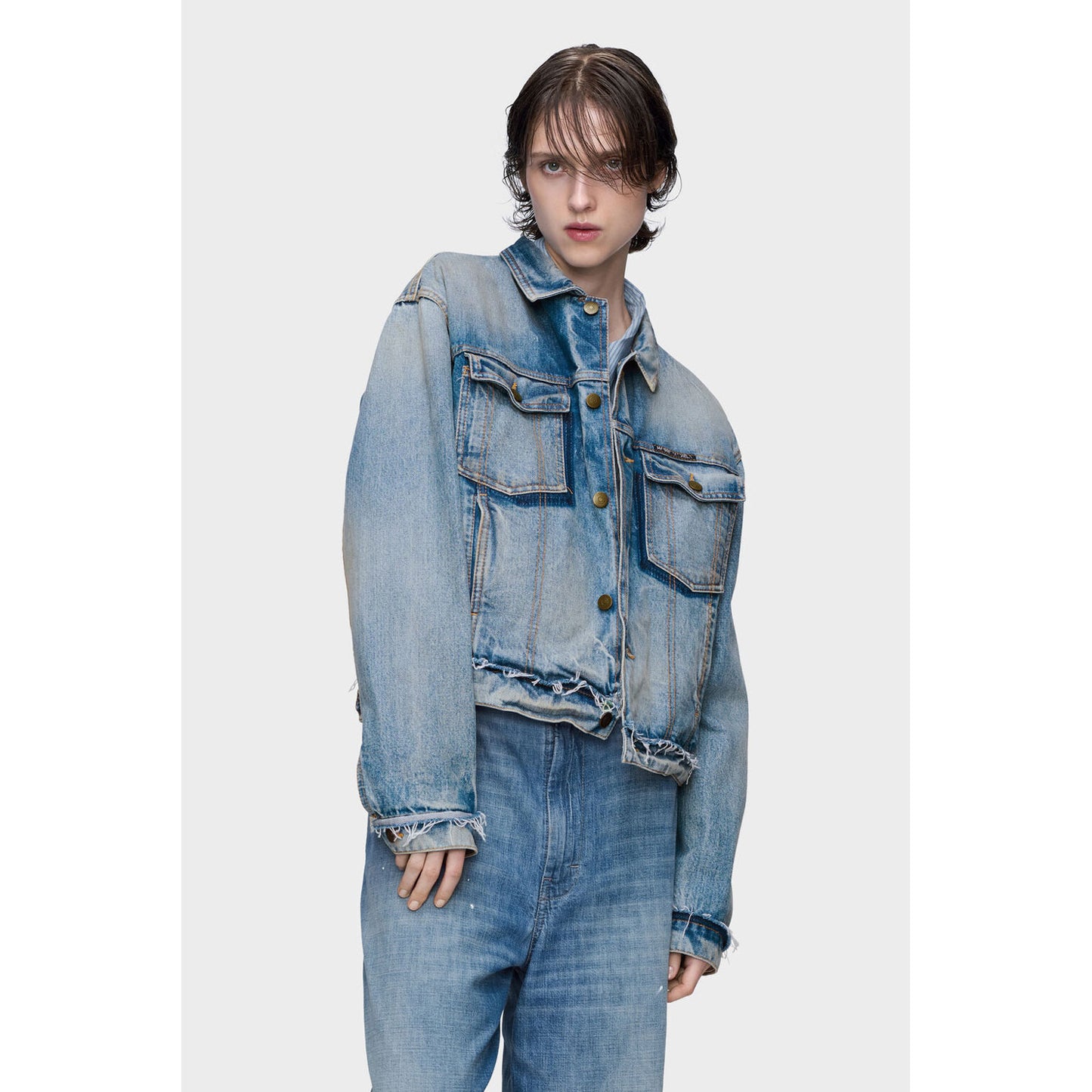 
                  
                    denim jacket-blue-
                  
                