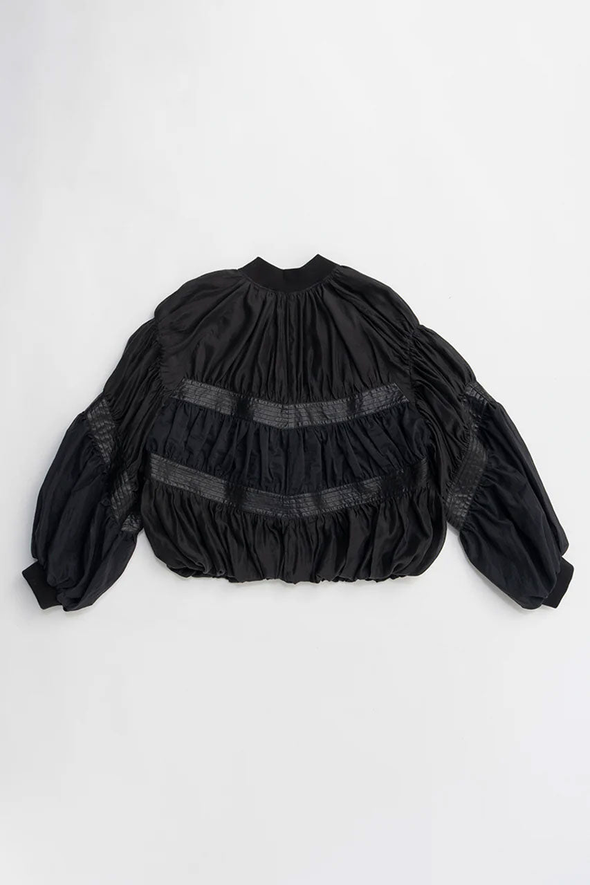 
                  
                    Shear Volume Blouson-Black-
                  
                