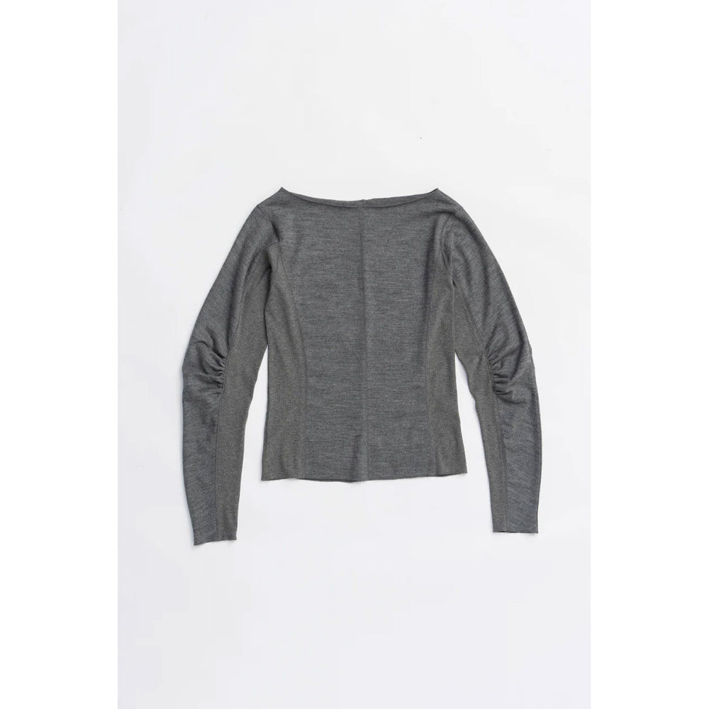
                  
                    Wool Slouchy Sleeve Top -GREY-
                  
                