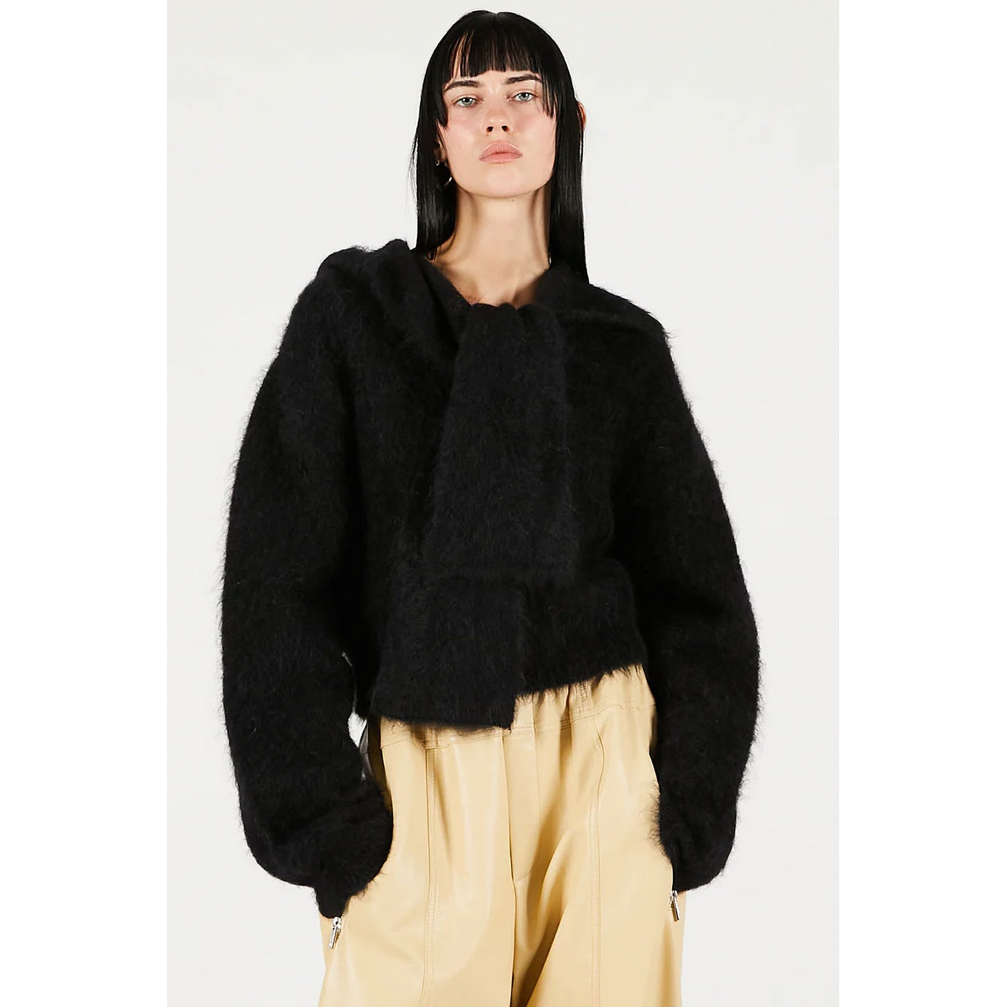 
                  
                    Alpaca Blend 2-Way Hoodie-C.GRY-
                  
                