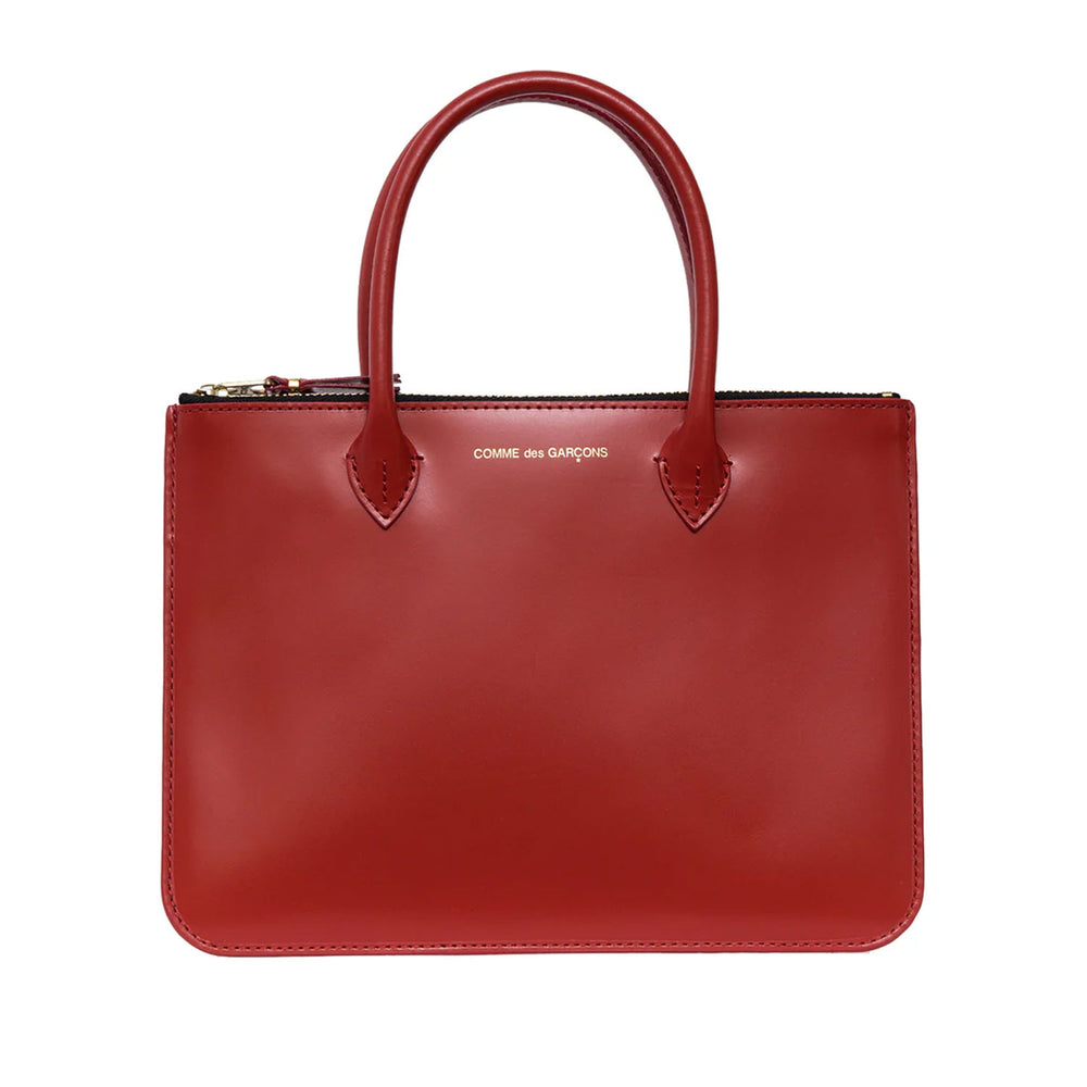 Zip Large Pouch With Handle -RED-