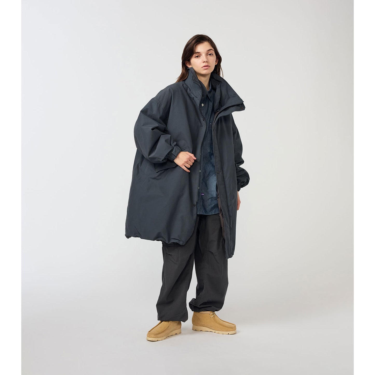 
                  
                    Double Peak Field Down Coat - BLACK -
                  
                