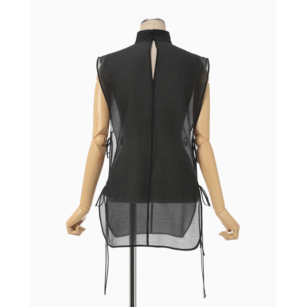 
                  
                    Sheer Embroidery Vest - black
                  
                