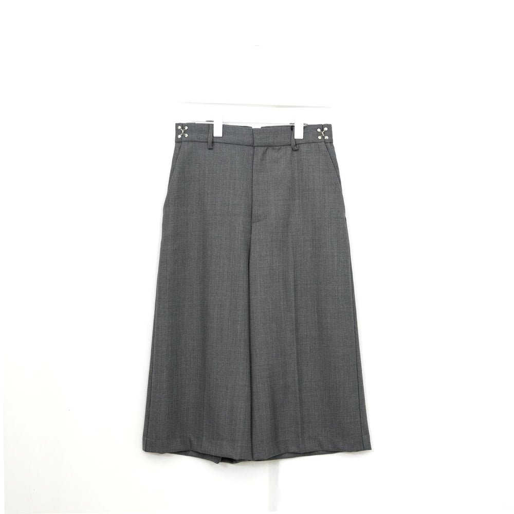 Low-crotch Bermuda Pants-GREY