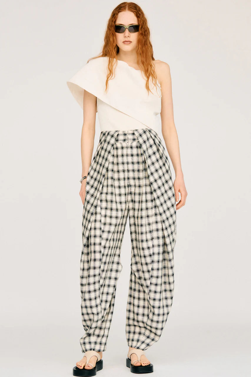 
                  
                    Tuck Form Volume Check Pants
                  
                