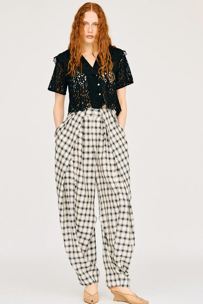 
                  
                    Tuck Form Volume Check Pants
                  
                