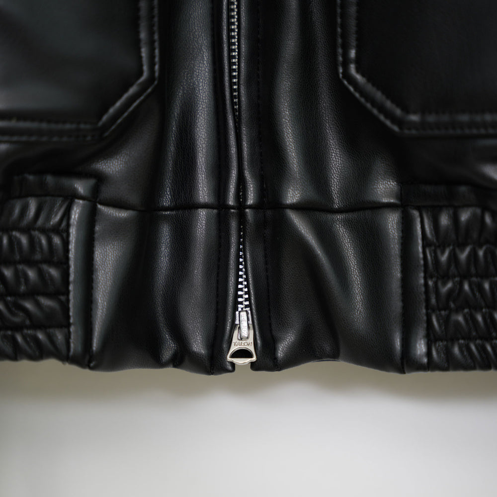 
                  
                    FAUX LEATHER JACKET
                  
                