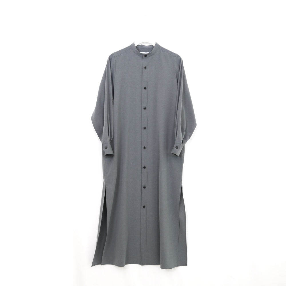 MAXI SHIRT DRESS-CHARCOAL-
