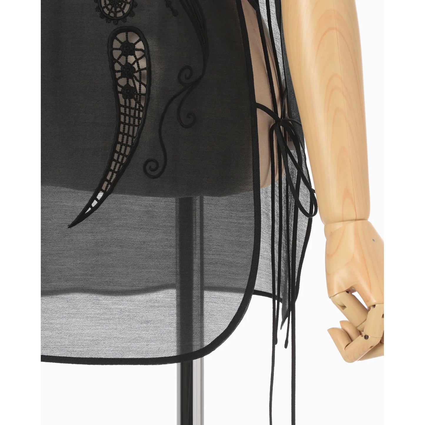 
                  
                    Sheer Embroidery Vest - black
                  
                