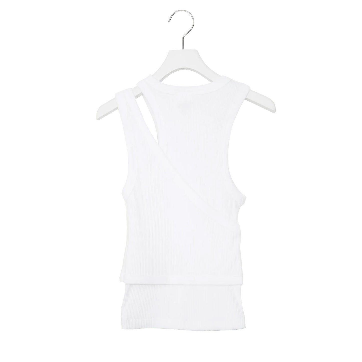 
                  
                    DOUBLE SHOULDER TANK TOP-WHITE-
                  
                