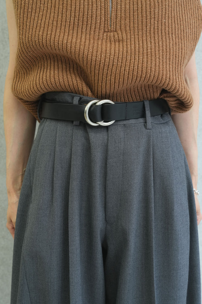 
                  
                    LEATHER RING BELT -BLACK-
                  
                