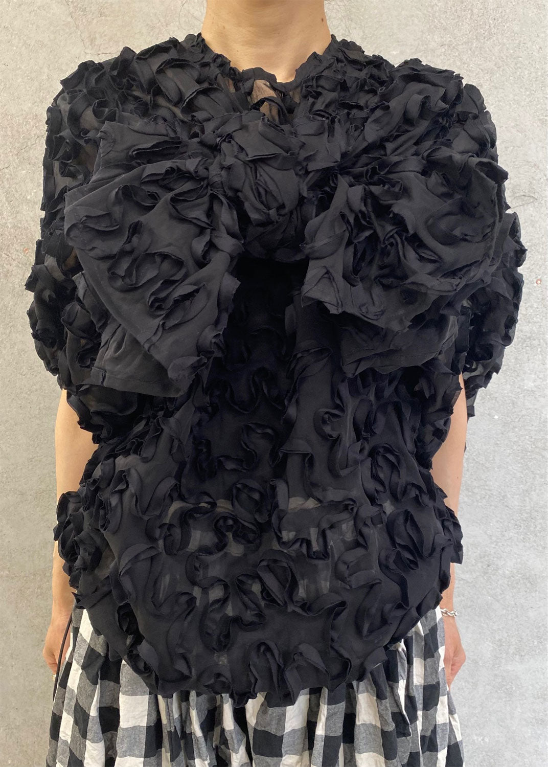
                  
                    オーガンジー刺繍リボンTOPS -BLACK-
                  
                