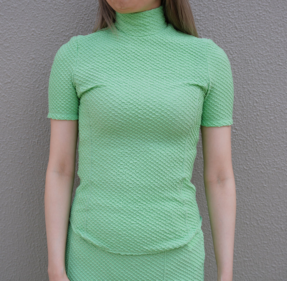 トップス Shirring Jersey Jacquard High Neck Top Mame Kurogouchi(マメ)の通販 - Seltie セルティ