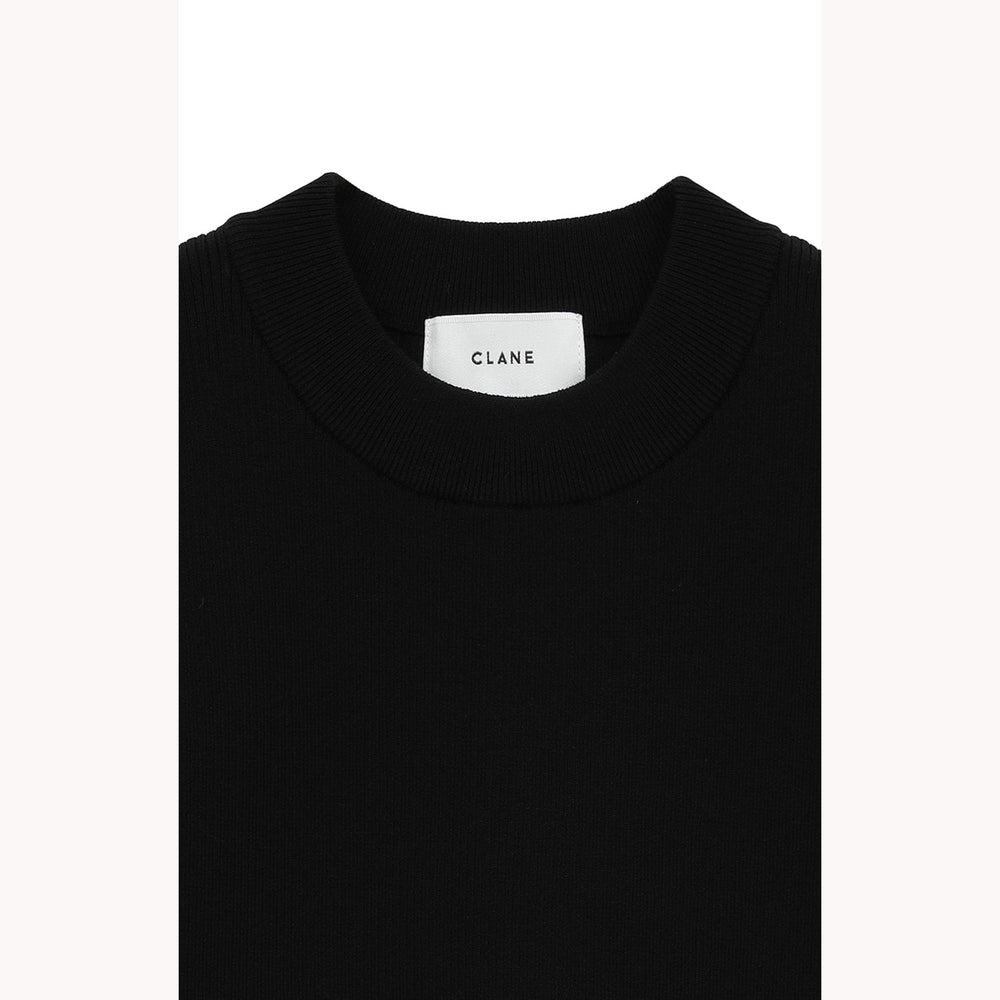 SQUARE SLEEVE KNIT TOPS -BLACK- – OBLIGE
