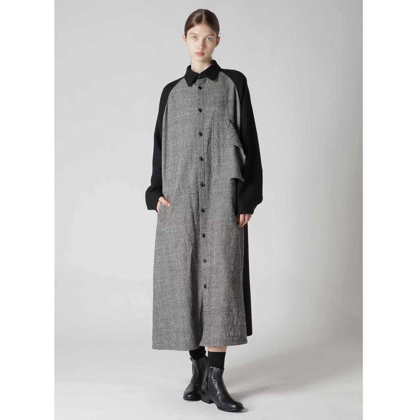 
                  
                    GLEN CHECK SHIRT DRESS
                  
                