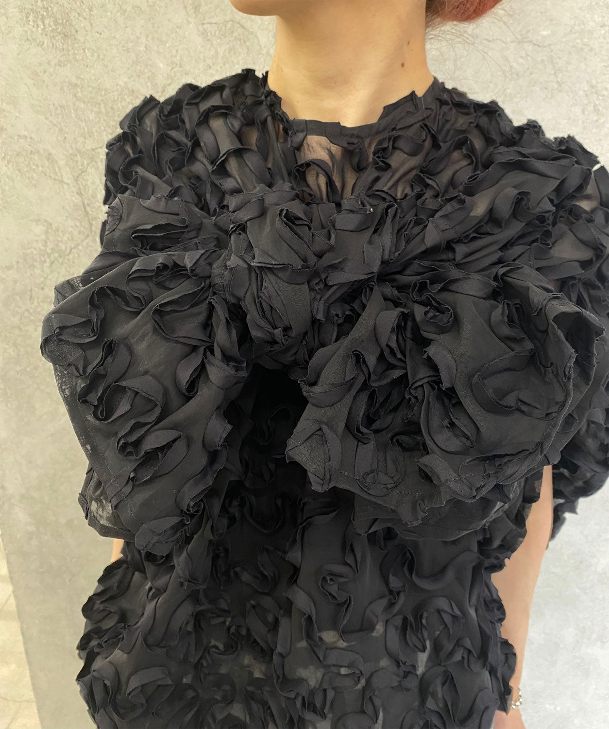 
                  
                    オーガンジー刺繍リボンTOPS -BLACK-
                  
                