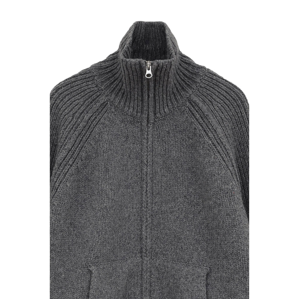 
                  
                    POCKET ZIP KNIT TOPS-GRAY-
                  
                