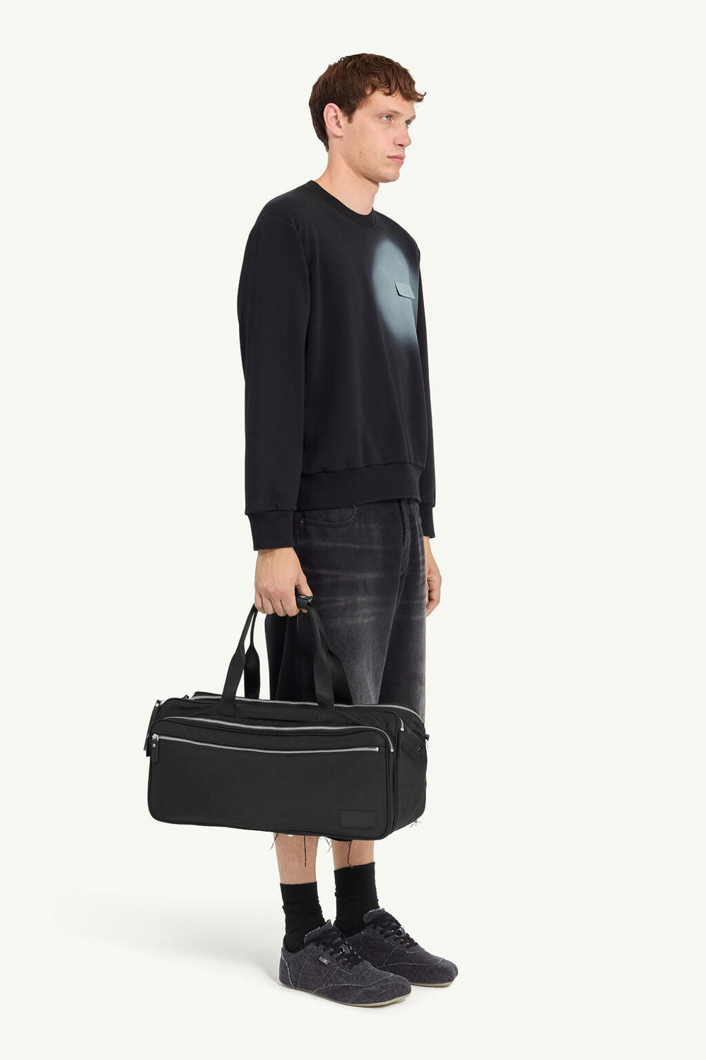 
                  
                    spray print sweatshirt-Black-
                  
                