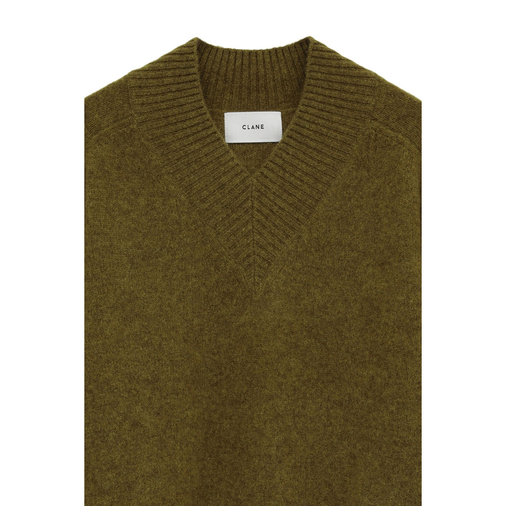 YAK V NECK KNIT TOPS -CHACOAL GRAY- – OBLIGE