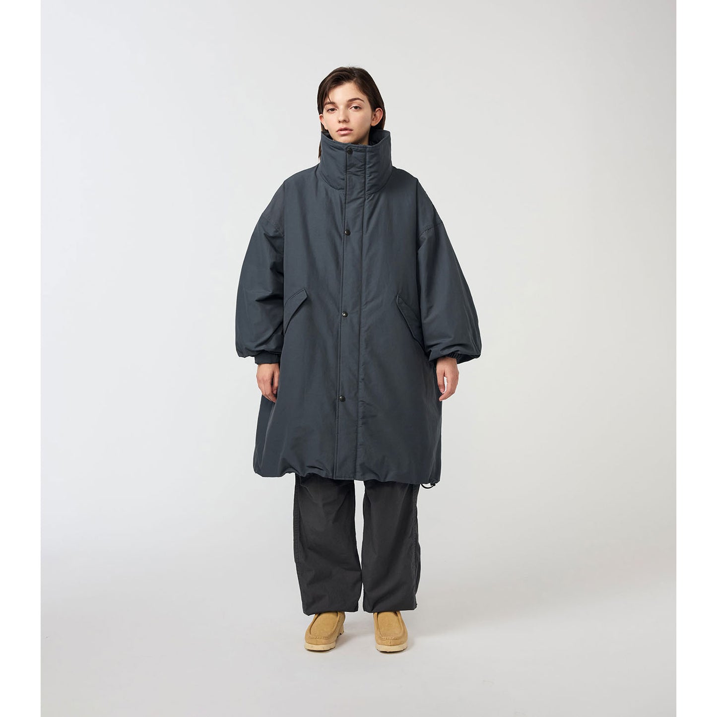 
                  
                    Double Peak Field Down Coat - BLACK -
                  
                