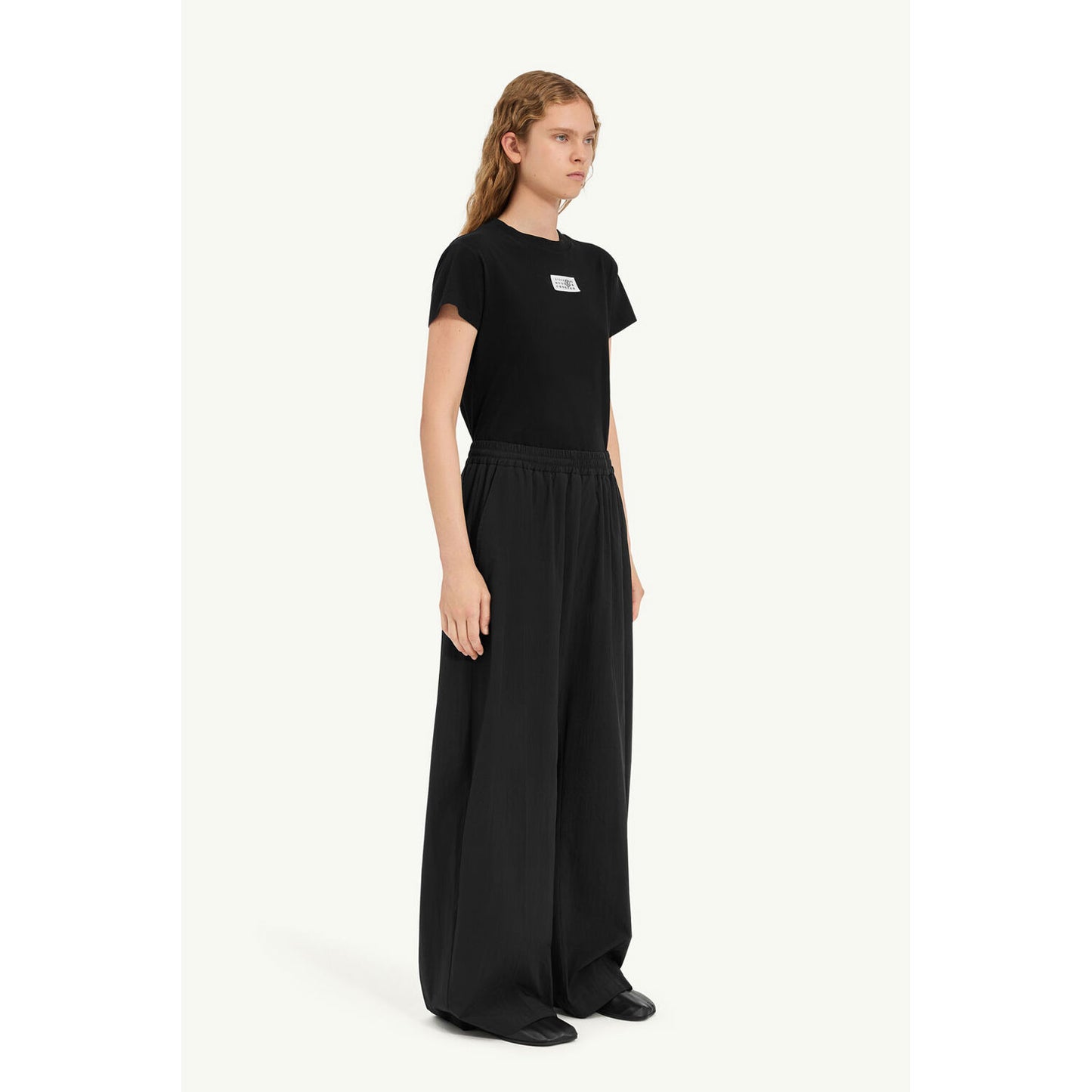 
                  
                    wide leg trousers-black-
                  
                
