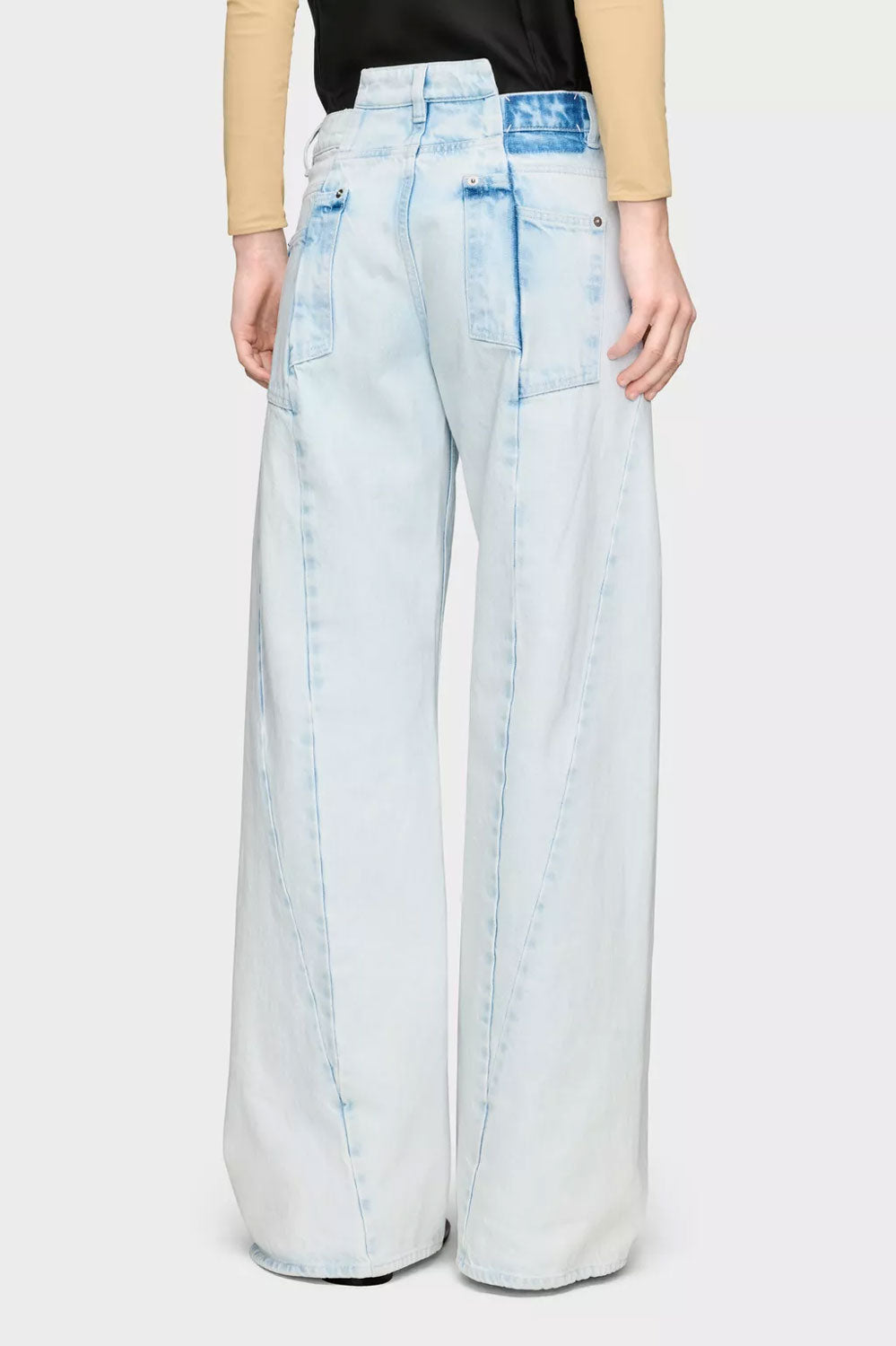 
                  
                    Super Bleach Wash "Splist" Denim Pants
                  
                