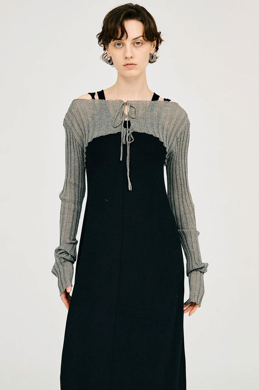
                  
                    2WAY Sheer Rib Bolero -GRAY-
                  
                