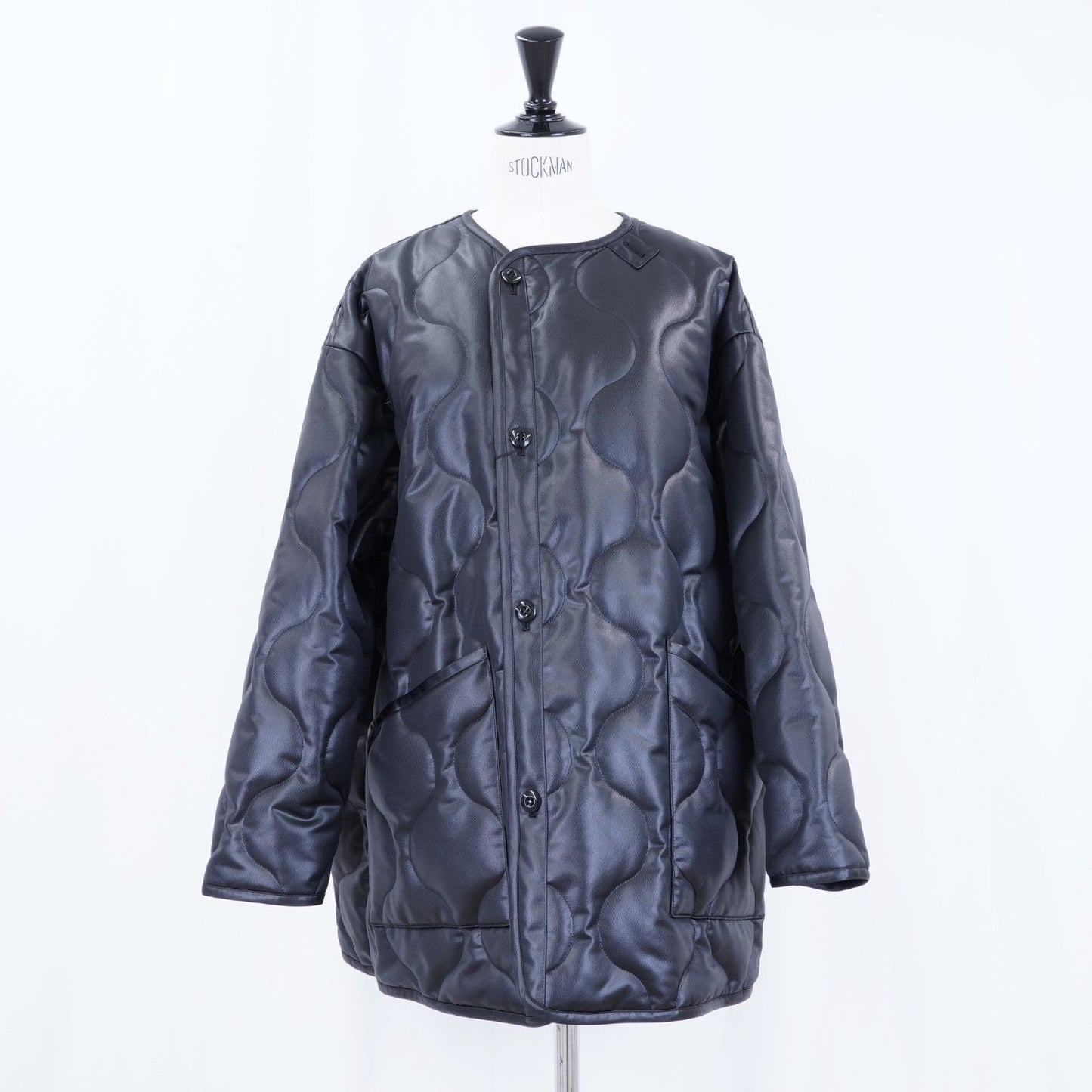 
                  
                    FAUX LEATHER QUILTED JACKET
                  
                
