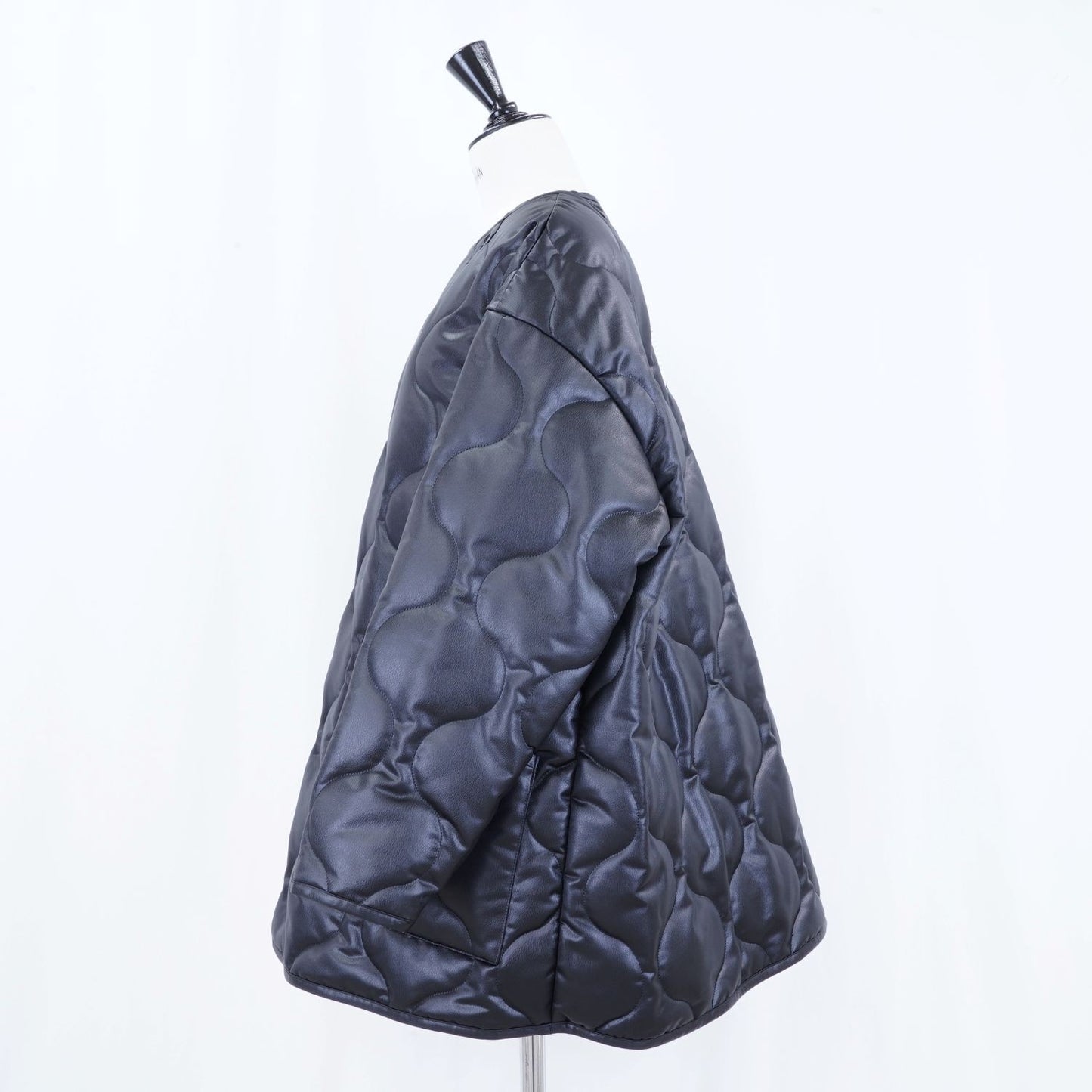 
                  
                    FAUX LEATHER QUILTED JACKET
                  
                