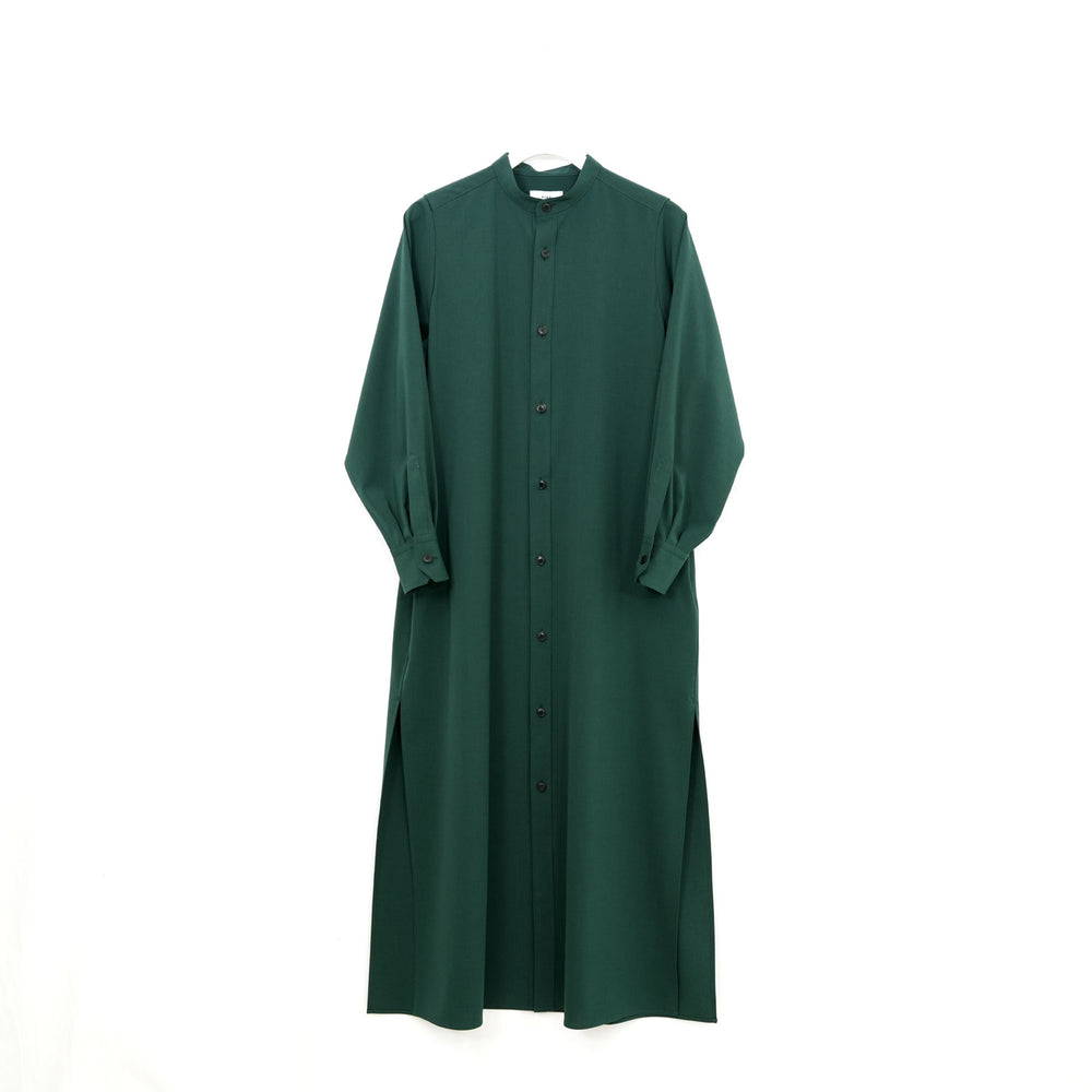 MAXI SHIRT DRESS-GREEN-