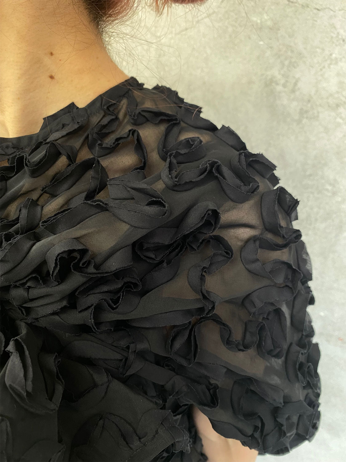 
                  
                    オーガンジー刺繍リボンTOPS -BLACK-
                  
                