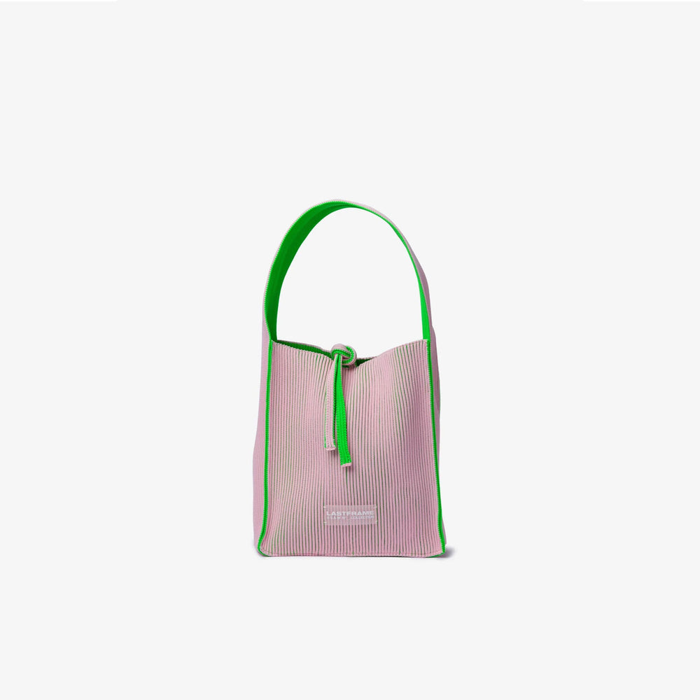 KASANE REVERSIBLE TASUKI TOTE SMALL -LIGHT PINK×NEON GREEN-