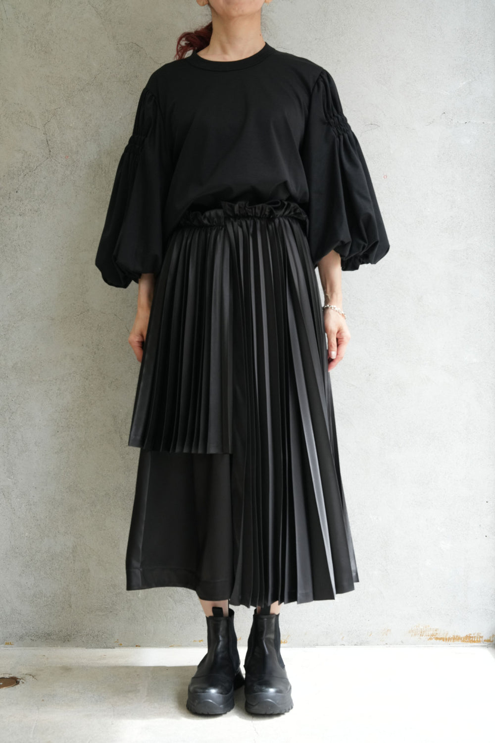 SINME 黒 バルーンスリーブ トップス DVpMuFpUKsFN.jpg?width=768