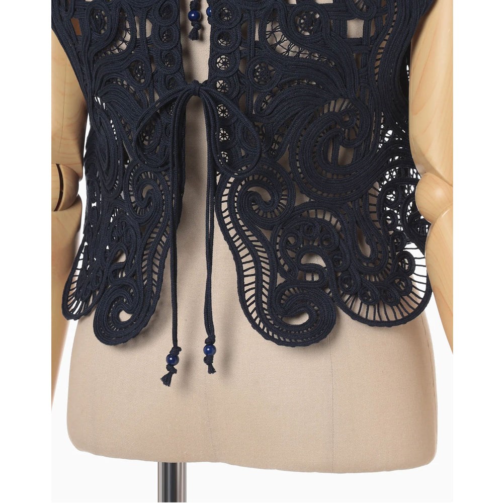 
                  
                    Cord Embroidery Vest - navy
                  
                