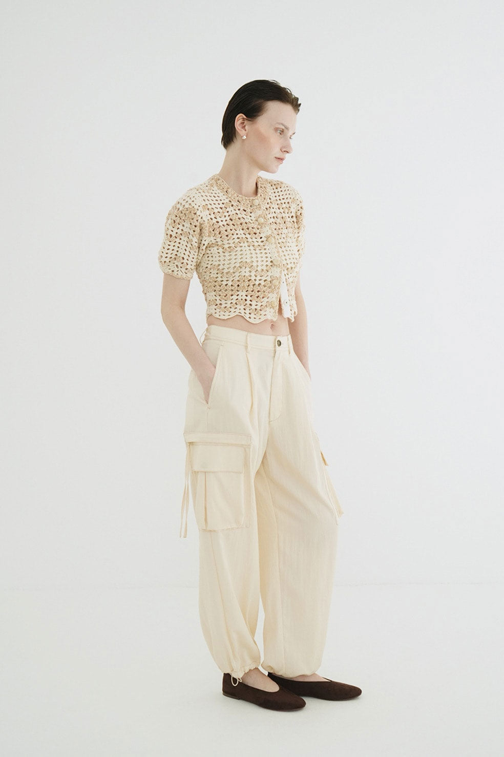 
                  
                    MALL BORDER HAND CROCHET KNIT CARDIGAN
                  
                