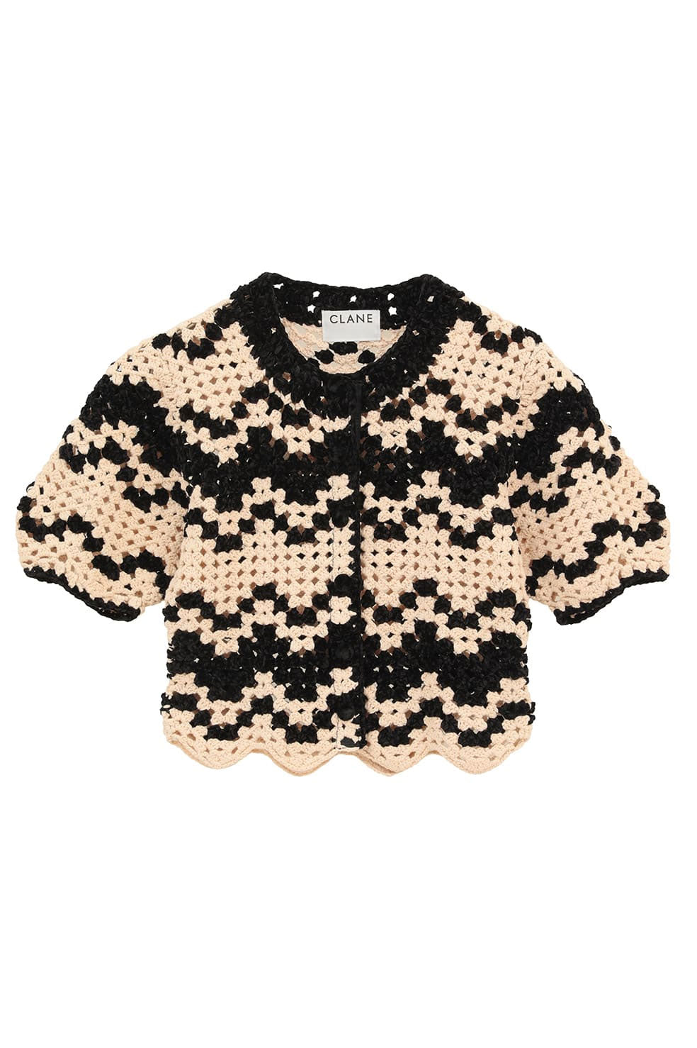 
                  
                    MALL BORDER HAND CROCHET KNIT CARDIGAN
                  
                