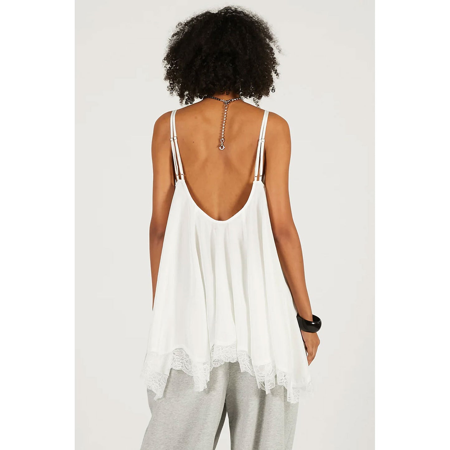 
                  
                    Lace Hem Volume Tunic -WHITE-
                  
                