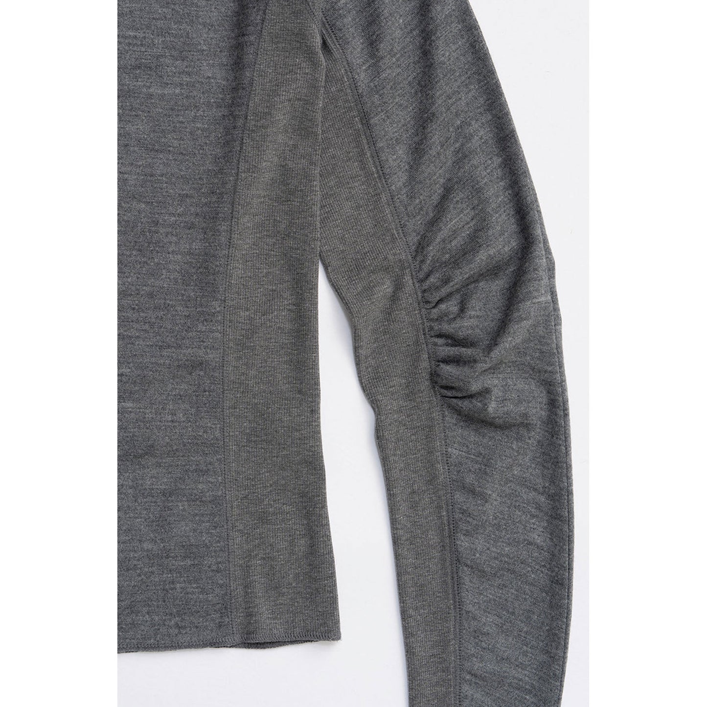 
                  
                    Wool Slouchy Sleeve Top -GREY-
                  
                