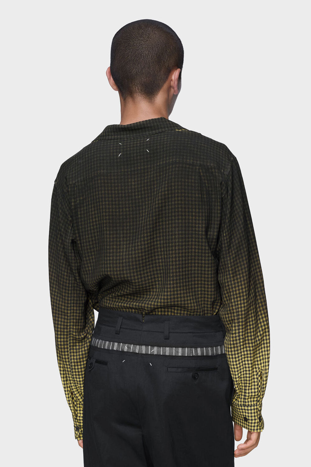 
                  
                    Faded check shirt -YEL/BLK-
                  
                
