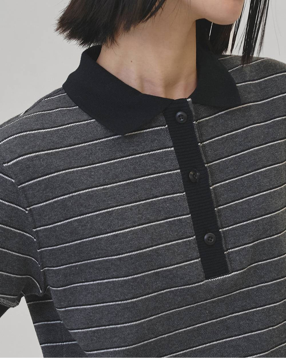 
                  
                    Border Polo Tops -CHOCOLATE-
                  
                