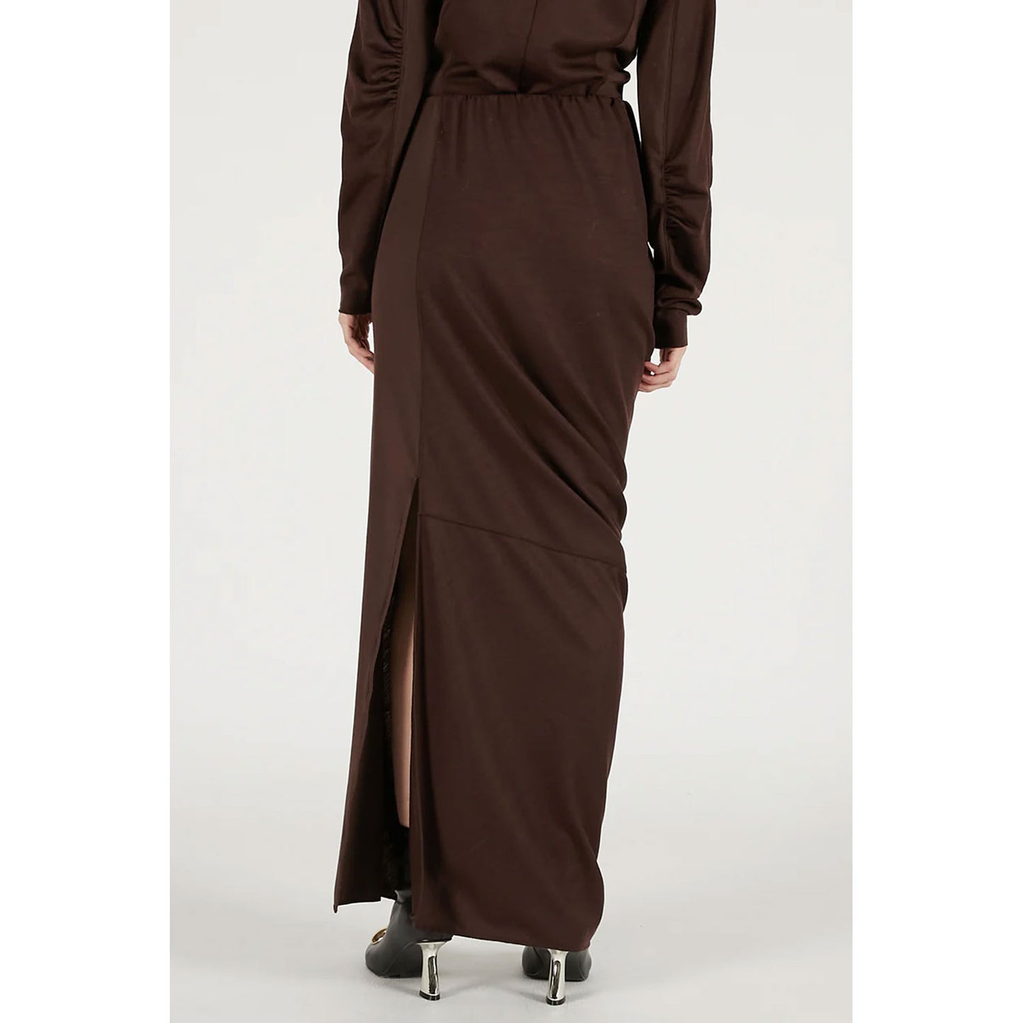 
                  
                    Wool Slouchy Skirt-GREY-
                  
                