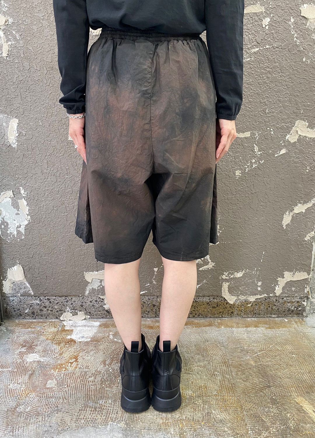 
                  
                    POPLIN SHORT TROUSERS‐BROWN/BLACK‐
                  
                